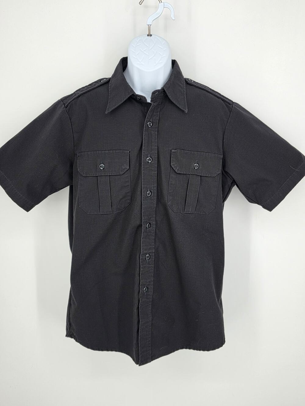 Propper Tactical Shirt Black Ripstop Short Sleeve Military Uniform Men M